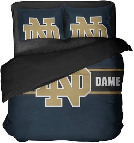 Amazon Com Lordream Notre Dame Football Bed Flat Sheet Sets Clear