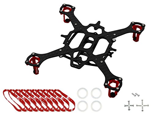 Rakonheli CNC 90mm Quadcopter Kit (6mm Motor) (Red) - RKH 90RQX - Inductrix, Nano QX/QX2, Eachine