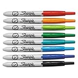 Sharpie 1742025 Retractable Permanent Marker Ultra Fine Tip Assorted Colors 8/Set
