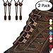 StoutGears No Tie Shoelaces with Lock System | Elastic Shoe Laces for Sneaker (2 Packs, Brown-Brown)