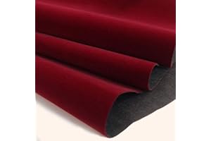 CHENGZHG Self Adhesive Velvet Flocking Liner for Jewelry Drawer Art Crafts DIY Project Velvet Fabric Peel and Stick Drawer Velvet Liner 17.7" x 78.7" (Dark Red)