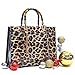 MMK collection Women Fashion Matching Satchel handbags with wallet(6900)~Designer Purse ~Multi Pocket ~ Beautiful Designer Handbag Set (02-2022(10-168)Leopard)
