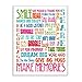 The Kids Room by Stupell Smile Make Memories Rainbow Rectangle Wall Plaque, 11 x 0.5 x 15, Proudly Made in USA