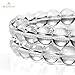BEADNOVA White Clear Crystal Quartz Gemstone Round Loose Beads for Jewelry Making (10mm, 36-38pcs)