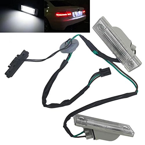 HonsCreat 2x License Plate Light for Chevrolet for Cruze Car Rear License Plate Lamp Trunk Switch Button Assembly Car Styling 95107229 95961097