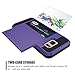 Galaxy S7 Edge Case, Anuck Slidable ID Card Slot Holder Galaxy S7 Edge Wallet Case [Credit Card Pocket] Hard Shell Shockproof Rubber Bumper Protective Case Cover for Samsung S7 Edge - Lavender