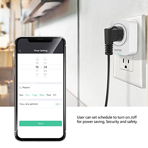 Tenten SO2-US WiFi Enabled 15A Smart Plug Work with Amazon Alexa & Google Assistant, No Hub Required, Remote and Voice… - Image 3