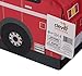 Clever Creations Kids Collapsible Storage Organizer and Ottoman, Perfect Vehicle Themed Toy Chest for Storing Books, Shoes, Games and More, Fire Truck