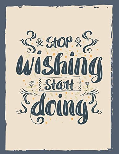 Stop Wishing Star Doing Stop Wishing Star Doing Cover 8 5 X 11 Inches 110 Pages Blank Unlined Paper For Sketching Drawing Whiting Journaling Doodling Pink C By Lover Magic Amazon Ae