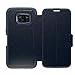 OTTERBOX Strada Series Leather Wallet Case for Samsung Galaxy S7 - Retail Packaging - Tempest Night (Tempest Blue/Navy Blue Leather)