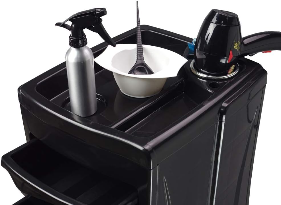 Salon Storage Cart Salon SPA Beauty Hairdressing Rolling Trolley Cart with 5 Drawers: Office Products