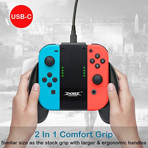Kinvoca Joy Con Charging Grip, Ergo Comfort Joycon Grip for Nintendo