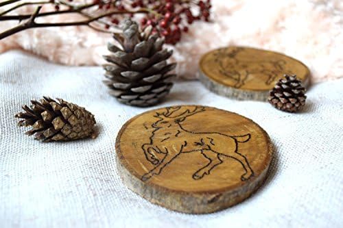 Christmas Rustic wood coasters
