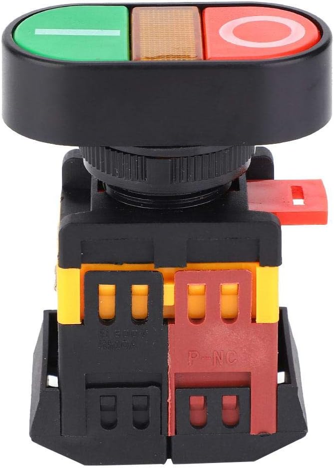 APBB22/25N Double PushButton Switch with LED Light, NO+NC Momentary