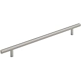 Amerock Bar Pulls 10-1/16 inch (256mm) Center-to-Center Satin Nickel Cabinet Pull, BP40519G10