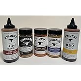 Seasoning Set and Sauce Bundle, Variety 5 Pack, KINDERS, The Blend, Woodfired Garlic, Cowboy Butter Seasonings, with Honey BBQ and Hickory Brown Sugar BBQ Sauces, Gift Box Set, Pantry Essential