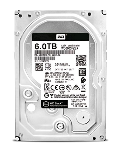 WD Black 6TB Performance Desktop Hard Drive - 7200 RPM SATA 6Gb/s 256MB Cache 3.5 Inch - WD6003FZBX