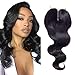 Lace Closure Middle Part Brazilian Virgin Hair Body Wave Unprocessed Human Hair Top Closure (10 inch, Body)