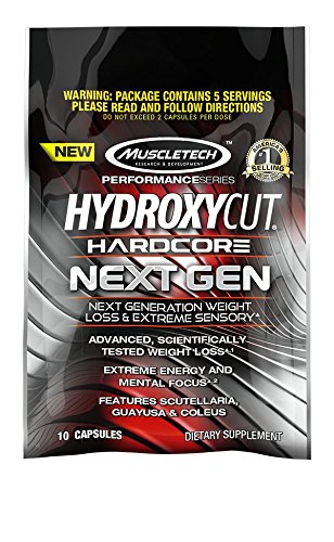 MuscleTech Hydroxycut Hardcore Next Gen, 10 Count Trial Size