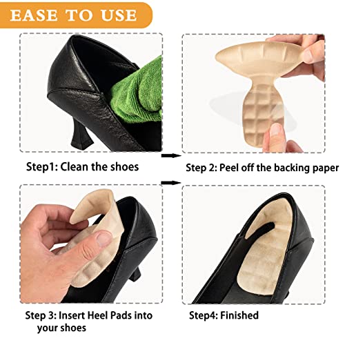Strong Adhesive Heel Pads and Inserts for Women and Men's Shoes Heel Cushion and Slip Resistant,Shoe Inserts Men Design to Relieve Heel Pain, Blisters and Looseness