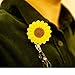 Heyah Sunflower Badge Reel Holder, Accurate Stitching, Reinforced Strap, Easy Retracting, Retractable Badge Holder with Alligator Clip, Perfect Gifts for Women Nurse