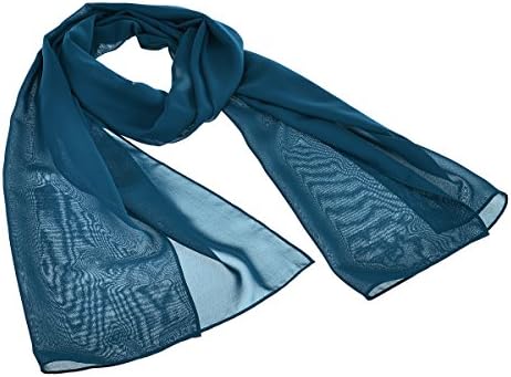 Remedios Light Weight Chiffon Sheer Evening Dress Shawl Scarves, Navy