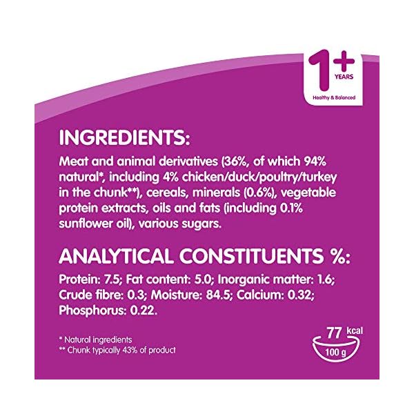 Whiskas-1-Cat-Food-Pouches-Mixed-Selection-in-Jelly-100-g-Pack-of-84 Whiskas wet pouches, delicious and tasty poultry selection in jelly, suitable for adult cats aged 1+, megapack (84 x 100…