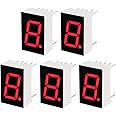 uxcell Common Anode 10 Pin 1 Bit 7 Segment Display 0.75 x 0.5 x 0.31 Inch 0.5" Red LED Display Digital Tube 5pcs