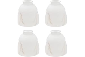 Aspen Creative 23115-4 Transitional Frosted Faux Alabaster Ceiling Fan Replacement Glass Shade, 2-1/4" Fitter, 4-3/4" Diameter x 5" Height, 4 Pack