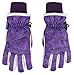 SimpliKids Girl's Waterproof Thinsulate Lined Ski & Snowboard Gloves, Purple,L(10-12Y)