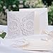 Gospire Elegant Invitations Cards Kits, 20PCs Laser Cut Lace Wedding Party Invitations Cards with Printable Paper and Envelopes for Engagement Wedding Marriage Birthday Bridal Bride Shower Party