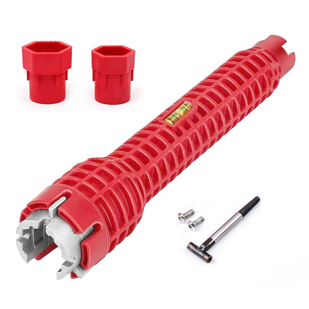 TAIHE Tap Spanner Basin Wrench, 8-in-1 Faucet and Sink Wrench Tool, Double Head Sink Installer Tool Water Pipe Spanner for Kitchen Plumbing Repair