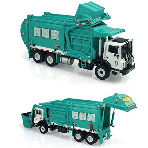 Garbage Truck Toy Model, 143 Scale Metal Diecast Recycling Clean Trash