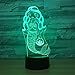 Fuxiao Mermaid 3D Optical Desk Lamp Night Light 7 Colors Change Table lamp with USB Cable for Home Decoration Household Accessories,Princess Birthday Christmas Gift for Girl Kids or Adult