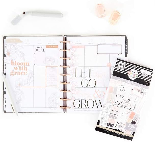 The Happy Planner Sticker Value Pack - Planner Accessories - Sophisticated Florals Theme - Multi-Color - Great for Planning, Project & Scrapbooking - 30 Sheets, 366 Stickers: Office Products