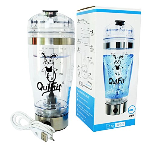 Buy QuiFit Electric Protein Shaker Bottle, 450ml/16OZ USB Rechargeable  Protein Vortex Cup, Electric Portable Automatic Stirring Blender Mixer for  Powder Shake,100% Leak-Proof Guarantee-BPA Free Online at desertcartZimbabwe
