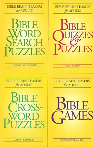 Bible Brain Teasers for Adults (4 Book Set includes:Bible Crossword Puzzles;Bible Games;Bible Quizzes & Puzzles;Bible Word Search Puzzles) by Cyril J Barnes (Paperback)