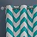 Intelligent Design Libra Chevron Window Curtain Pair Teal 84