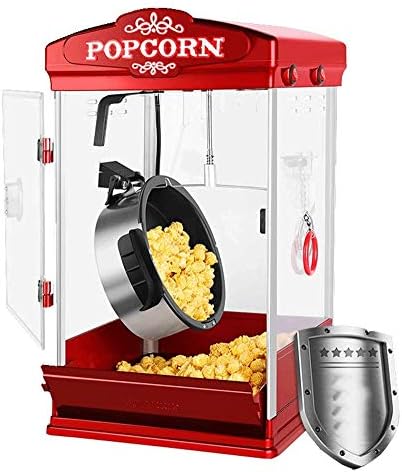 Jjsfjh テーブルトップレトロマシンポップコーンポッパー 百貨店 パーティーのためのホットエアーポップコーン マシン健康的な脂肪の無料ヴィンテージクリスピーポップコーン