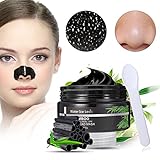 LuckyFine Bamboo charcoal peel-off blackhead mask- Purifying Quality Black Pore Removal Peel off Strip Charcoal Mask for Face Nose
