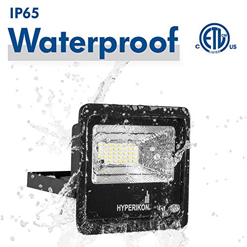 Hyperikon Solar Flood Light LED 25W, Outdoor Security Lighting Fixture, 180 LED Chips 5000k, Remote Control Street Lights, Dusk-to-Dawn Light Sensor, Waterproof IP65, ETL