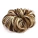 Haironline Scrunchie Bun Up Do Hair Piece Hair Ribbon Ponytail Extensions Wavy Curly Ginger Brown Mix Bleach Blonde, 55 Gram
