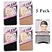 Fani 5 Pack 9 PCS Nylon Wig Caps Natural Nude Beige and Black Color Stretchy Close End Wig Caps Black Mesh Open end Wig Caps