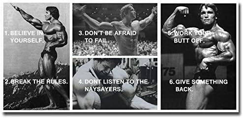 24X50Inch Arnold Schwarzenegger - Bodybuilding Motivational Silk Poster 24X50 Inch