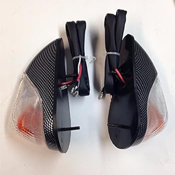 SMT GROUP Clear Lens Euro Led Flush Mount Turn Signal For Yamaha Yzf-R6S/ Kawasaki Ninja EX250 250R 1998-2009 (Rear Only) / ZZR 600 2005-2010 Carbon look