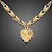 Necklace NYKKOLA 18K Rose Gold Filled Filigree Heart Pendant Necklace Chain Fashion Women Jewelry