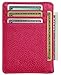 Zhoma RFID Blocking Wallet Slim Front Pocket Leather Card Holder with ID Window - Rose