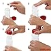 ChefLand 12-pack Glass Spice Jars with Shaker Top and Red Cap - Classic Square Bottles Design for Storing and Dispensing Spices - Height: 4.1