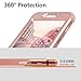 BENTOBEN iPhone 6S Case, iPhone 6 Case, 3 in 1 Hybrid Hard PC & Soft Silicone Heavy Duty Rugged Bumper Shockproof Anti Slip Full-Body Protective Case for iPhone 6/6S (4.7 inch), Rose Gold