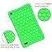 Fintie Silicone Case for All-New Amazon Fire 7 Tablet (7th Generation, 2017 Release) - [Honey Comb Upgraded Version] [Kids Friendly] Light Weight [Anti Slip] Shock Proof Protective Cover, Green
